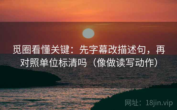 觅圈看懂关键：先字幕改描述句，再对照单位标清吗（像做读写动作）