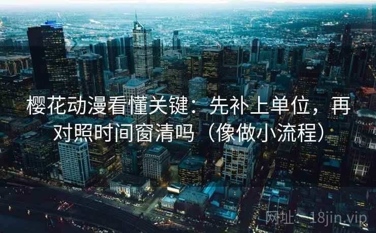 樱花动漫看懂关键：先补上单位，再对照时间窗清吗（像做小流程）